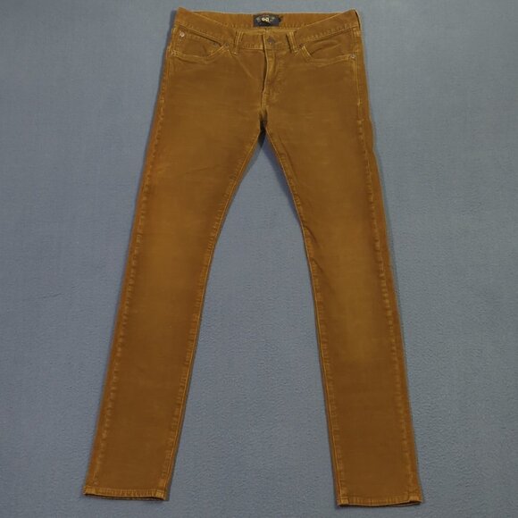RRL Ralph Lauren Double RL Pants Women's 28x30 Brown Corduroy Slim - Picture 1 of 14